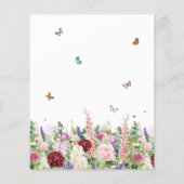 Budget Elegant Floral 30. Geburtstag Einladung (Rückseite)