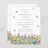 Budget Elegant Floral 40. Geburtstag Party (Vorne/Hinten)