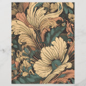 Budget Elegant Floral Art Nouveau Wedding Flyer (Hinten)