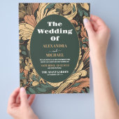 Budget Elegant Floral Art Nouveau Wedding Flyer (Hand)
