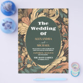 Budget Elegant Floral Art Nouveau Wedding Flyer (Einzeln)