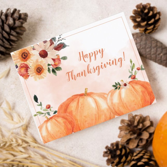 Budget Elegant Floral Happy Thanksgiving (Von Creator hochgeladen)