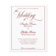 BUDGET Elegant Garnet Red and White Wedding