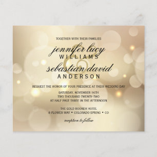 BUDGET Elegant Gold Bokeh Light Chic Wedding