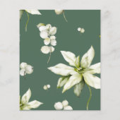 Budget Elegant Greenery Baby Shower Flyer (Rückseite)