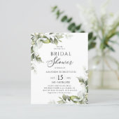 Budget Elegant Greenery Brautparty Flyer (Stehend Vorderseite)