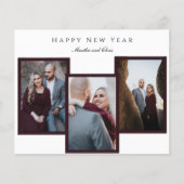Budget Elegant Happy New Year Script Foto Collage (Vorderseite)