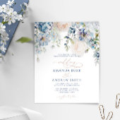 Budget Elegant Hydrangea & Rose Einladung zur Hoch