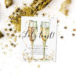 Budget Elegant Lass Toast New Year Party Flyer