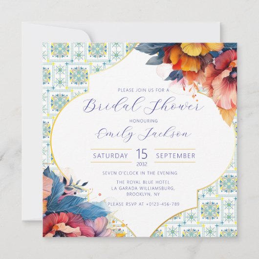 Budget Elegant marokkanischen Tiles Floral (Vorderseite)