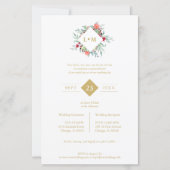 Budget Elegant Modern Initials Floral 2 Photos (Rückseite)