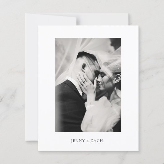 Budget Elegant Modern Script Wedding (Vorderseite)