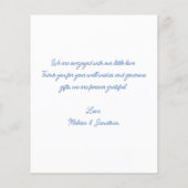 Budget Elegant New Baby 4 Foto Danke für Ihre Gebu (Rückseite)