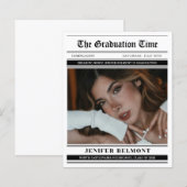 BUDGET Elegant Newspaper Themed Photo Graduation (Vorne/Hinten)