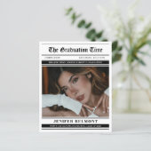 BUDGET Elegant Newspaper Themed Photo Graduation (Stehend Vorderseite)