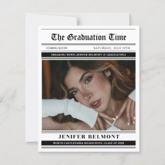 BUDGET Elegant Newspaper Themed Photo Graduation