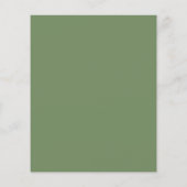 Budget Elegant Olive Green Wedding Einladung (Rückseite)