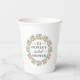 Budget Elegant Rosy Brautparty Paper Cups Pappbecher