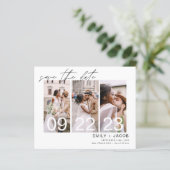 Budget Elegant Save the Date 3 Foto Einladungen (Stehend Vorderseite)