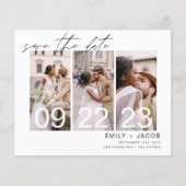 Budget Elegant Save the Date 3 Foto Einladungen (Vorderseite)