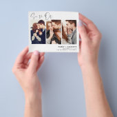 Budget Elegant Save the Date 3 Foto Einladungen F Flyer (Gruppe)