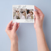 Budget Elegant Save the Date 3 Foto Einladungen Flyer (Gruppe)