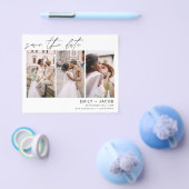 Budget Elegant Save the Date 3 Foto Einladungen Flyer (Einzeln)