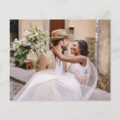 Budget Elegant Save the Date 3 Foto Einladungen Flyer (Hinten)