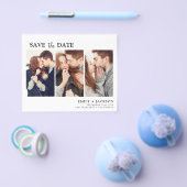 Budget Elegant Save the Date 3 Foto Einladungen Flyer (Einzeln)