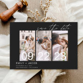 Budget Elegant Save the Date 3 Foto Einladungen Flyer
