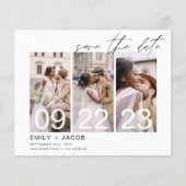 Budget Elegant Save the Date 3 Foto Einladungen Flyer (Vorne)