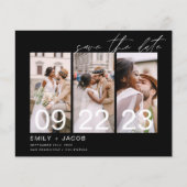 Budget Elegant Save the Date 3 Foto Einladungen Flyer (Vorne)