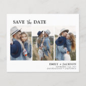 Budget Elegant Save the Date 3 Foto Flyer (Vorne)