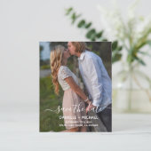 Budget Elegant Save the Date mit Foto (Stehend Vorderseite)