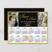 Budget Elegant Script 2024 Kalender Save the Date (Vorne/Hinten)