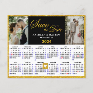 Budget Elegant Script 2024 Kalender Save the Date