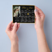 Budget Elegant Script 2024 Kalender Save the Date Flyer (Gruppe)