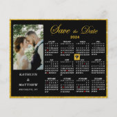 Budget Elegant Script 2024 Kalender Save the Date Flyer (Vorne)