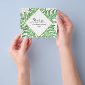 Budget Elegant Tropical Wedding Dankeschön Karte. Flyer (Gruppe)