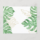 Budget Elegant Tropical Wedding Dankeschön Karte. Flyer (Hinten)