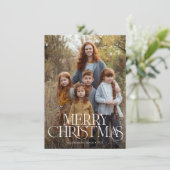 Budget Elegant Typ Volles Foto Frohe Weihnachten (Stehend Vorderseite)