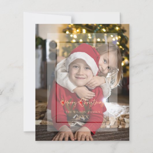Budget Elegant Vellum Effekt Weihnachtsfeiertag Fo (Vorderseite)