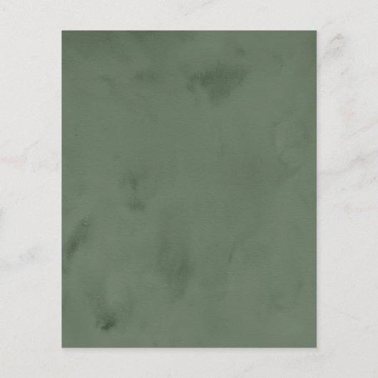 Budget Elegant Watercolor Wintergarten Hochzeit (Rückseite)