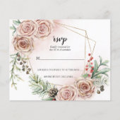 Budget Elegant Wedding RSVP Card. (Vorderseite)