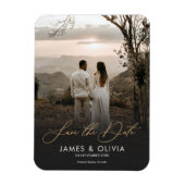 Budget Elegant Wedding Save the Date Couple Foto Magnet (Vertikal)