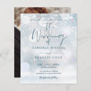 Budget Elegant Winter Wonderland Foto Wedding