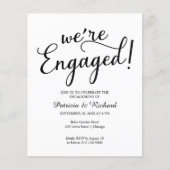 Budget Elegant Wir sind Verlobte Engagement-Partei (Vorderseite)