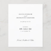 Budget elegante 3 Foto Hochzeit speichern Sie das (Rückseite)