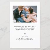 Budget Elegante 5 Foto Collage Weihnachtskarte (Rückseite)