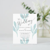 Budget Elegante Aquamarine Hochzeitsfeier (Stehend Vorderseite)